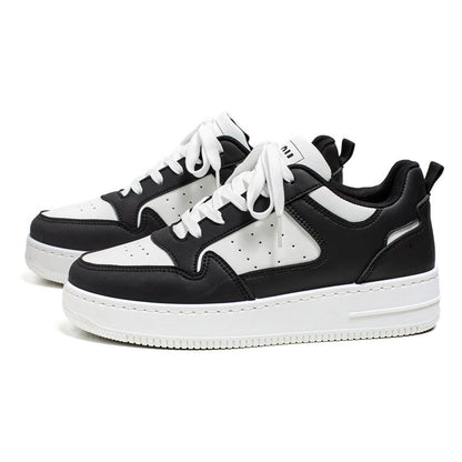 2026 Men's Spring New Breathable White Shoes, Trendy Versatile Thick-Soled Sports Casual Low-Top Sneakers