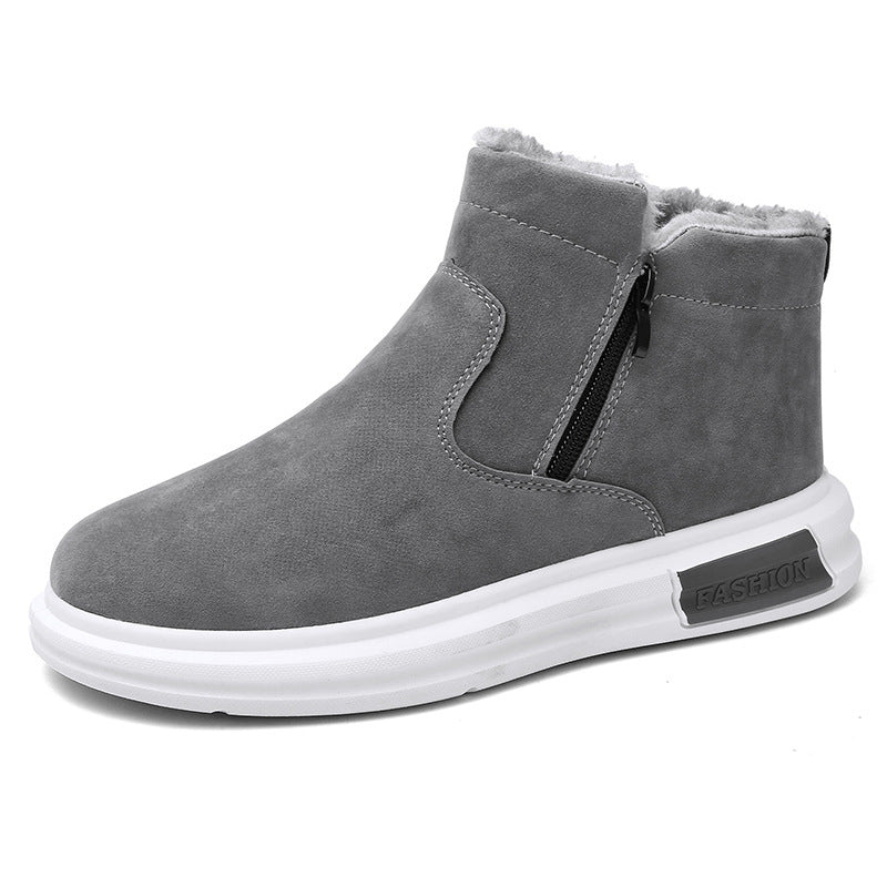 Men's Shoes 2025 Winter New Fleece-Lined Thickened Warm Cotton Shoes Men's Outdoor Casual Fashion Cold-Resistant Snow Boots