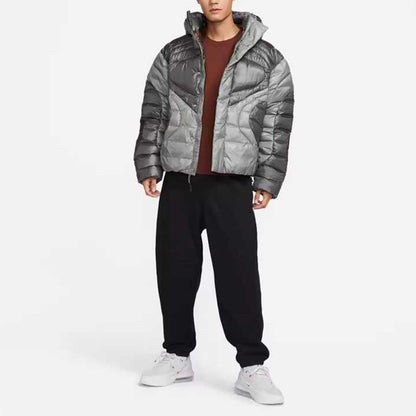 NIKE Men's Winter Hooded Athleisure Warm Loose Jacket Jacket Cotton Jacket FB7424-029