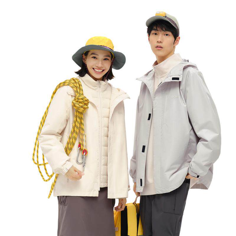 PONY Autumn and Winter Men's and Women's Windproof and Water-Repellent Outdoor Abrasion Resistant Woven Jacket 243U2KJ55LG