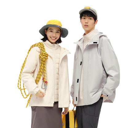 PONY Autumn and Winter Men's and Women's Windproof and Water-Repellent Outdoor Abrasion Resistant Woven Jacket 243U2KJ55LG