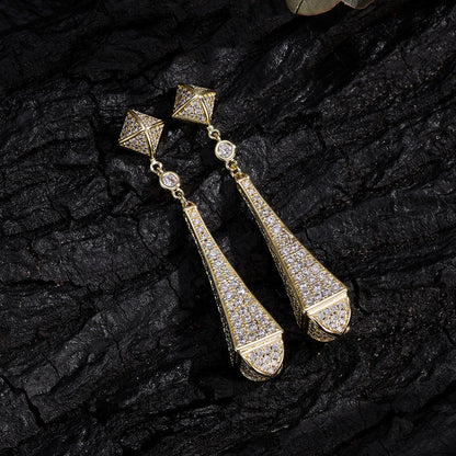 Cross-border fashion personalized copper zircon round pendant 18K real gold heart necklace zircon cross-border hot sale