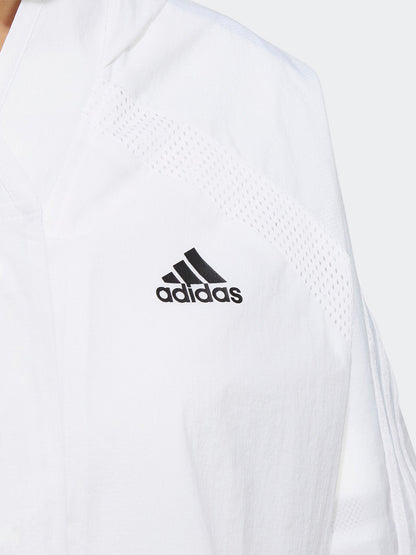 Adidas Official Genuine New Women's Sports Long Hooded Thin Jacket HF2483