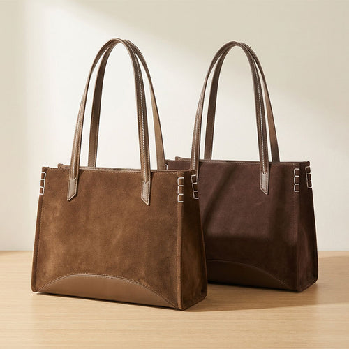 Bolsa tote fashion camurçado Bolsa Grande capacidade elegante para o dia a dia Bolsa de ombro feminina Internacional Novo modelo minimalista Bolsa
