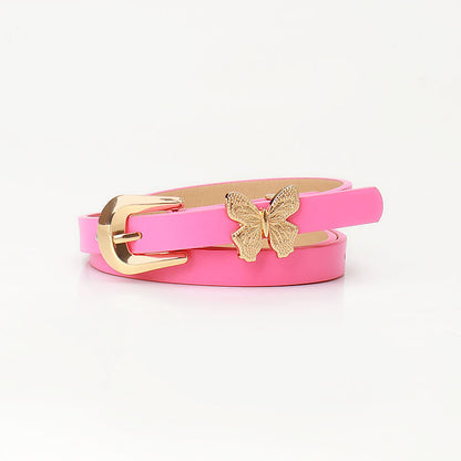 New Sweet Girl Style Belt Women's Fashion Korean Style Belt Women's Cute Wind Butterfly Decoration Versatile Dress Belt