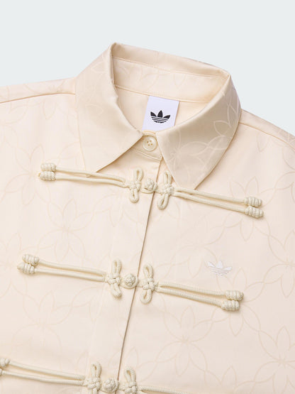 Adidas official genuine clover women's jacquard new Chinese loose jacket KW1997