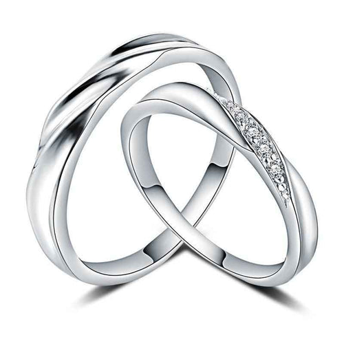 Eternal Shine Zircon Band Rings Collection – Elegant Sparkling Stackable Jewelry for Women