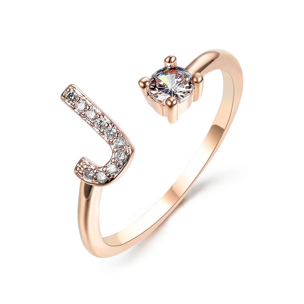 Sleek Letter Ring - Shopylife