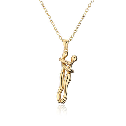 Hot Sale Affectionate Hug Necklace Couples Anniversary Valentine's Day  Gift Fashion Punk Street Style Pendant Necklace ShopyRight