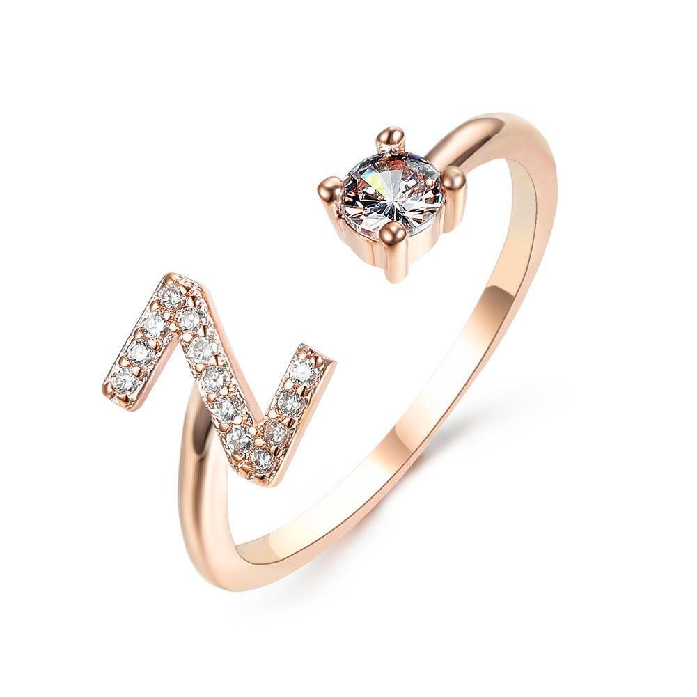 Sleek Letter Ring - Shopylife