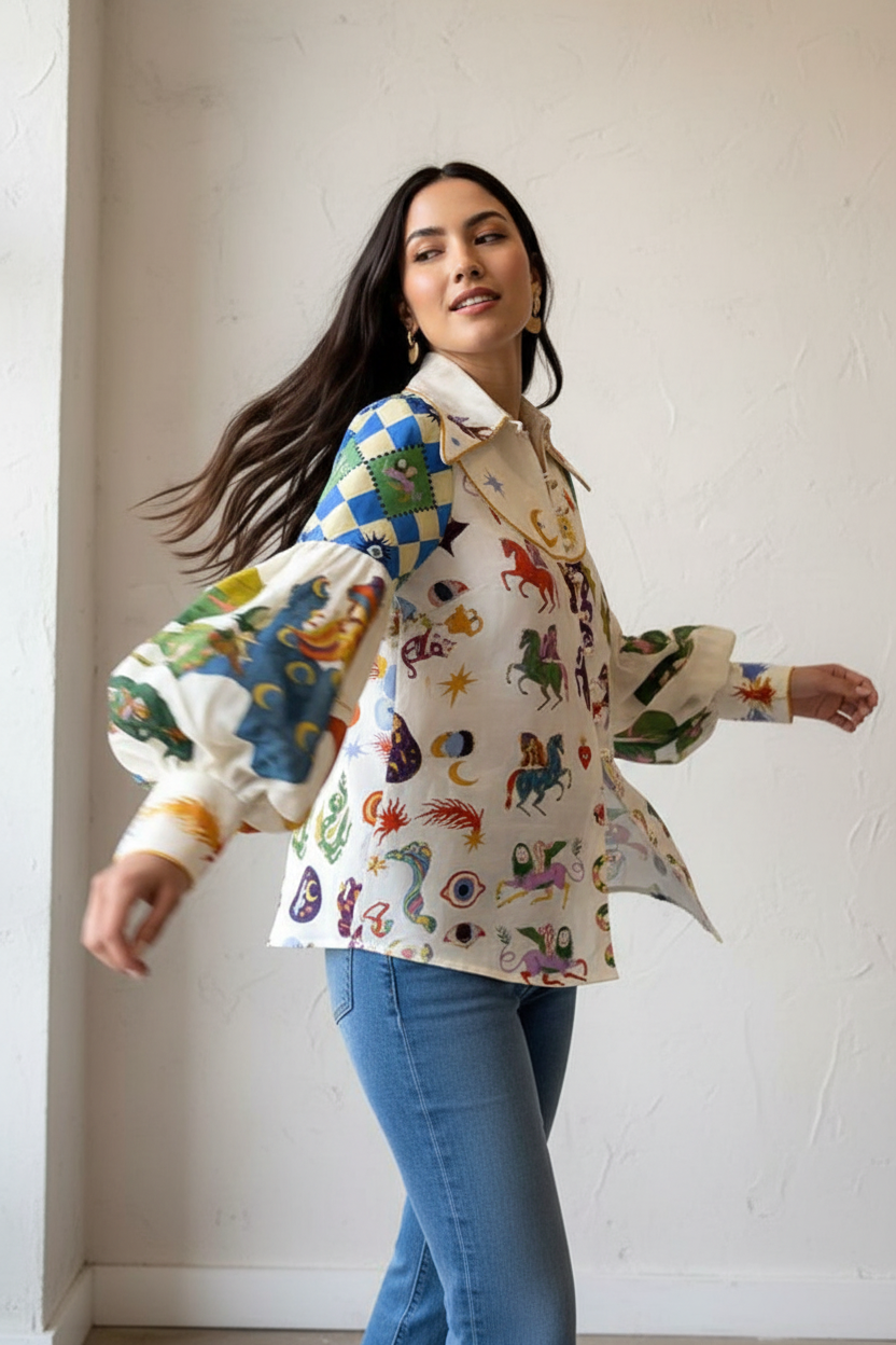 Modelo hispânica girando