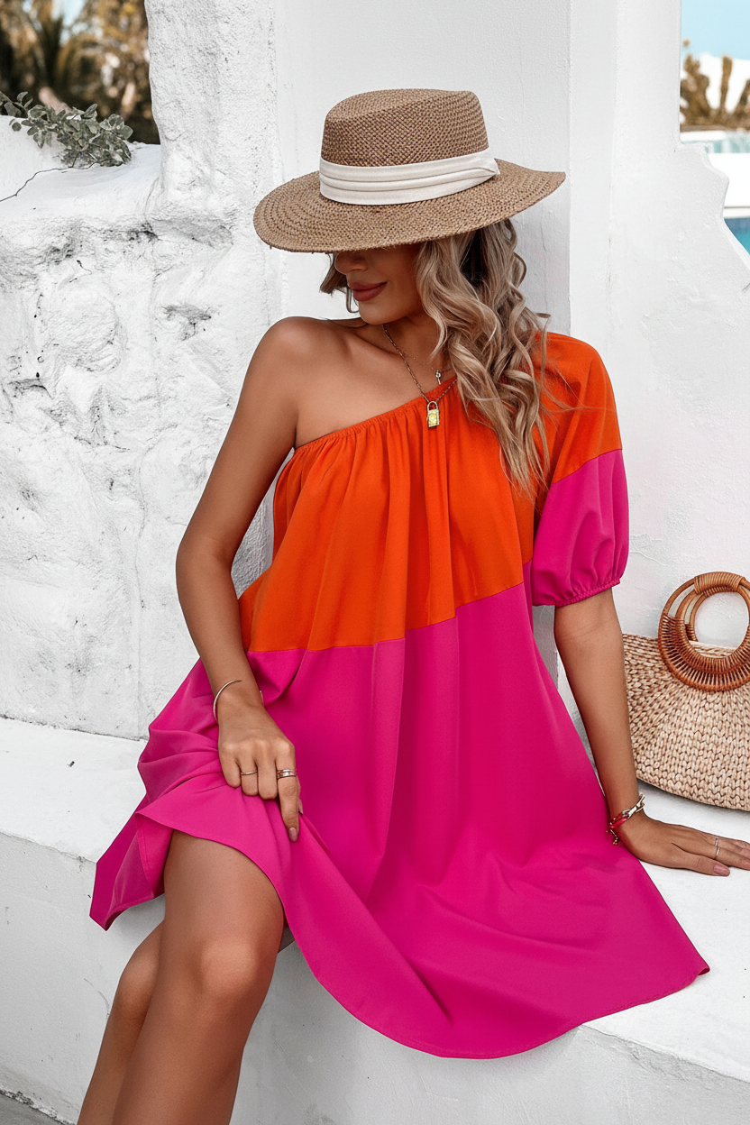 Imagem 4 - Modelo com vestido nas cores originais